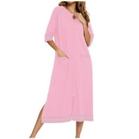 Mrat Womens Robe Winter Warm Nighthown Ženski donje rublje Onesie za žene PAJAMAS Crotch bez rublje