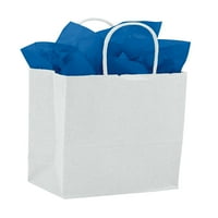 Malene torbe za kupovinu bijelih kraft papira - ¼ l ½ D ½ H - futrola 250
