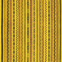 Ahgly Company Machine Persible Indoreni pravokutnik Sažetak žuti modernim prostirkama, 2 '5'