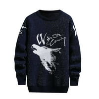 Yubnlvae muško jesen i zimski vuneni džemper sa košulja za dno košulje za pulover oko vrata sve odgovarajuće