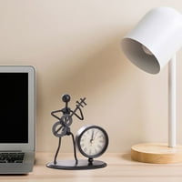 Miayilima desktop ukras kreativno željezo od nehrđajućeg čelika mali stol sat željeznom retro ličnosti