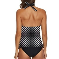 Daqian Womens kupaći kostim za žene Dvodijelni Leopard Print bikini kupaći kostim odjeći za kupaće odijelo