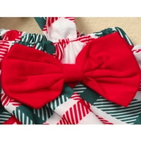 Qiylii Baby Girginska božićna odjeća Set Rodper + luk suknja od suknje + traka za glavu