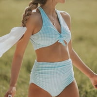 NSENDM Europe i Sjedinjene Države Novi ček tiskani bikini kupaći kostim ženski zasebni kupaći kostim