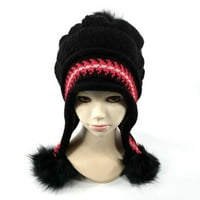 Betiyuaoe Winter Caps Beanies za žene Moda Drži topla kape Pletena vunena kapu s loptom za kosu