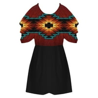 Ženske hladne zapadne majice, plus veličine Ljetni vrhovi, aztec etnički grafički tee Vintage Dressy