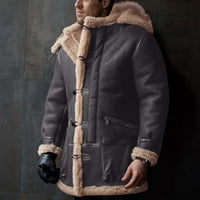 Zimske jakne za muškarce Muška jesenska zimska modna runa jaknu Isprati gornju jaknu crne l