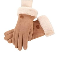 Kiplyki Akcije Držite tople ženske rukavice Zimska plišana zadebljana zadebljana zadebljala lijepe biciklističke