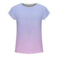 Ženski vrhovi, tinesi i bluze Prodaja čišćenja Ženska povremena gradijentna boja Majica kratkih rukava