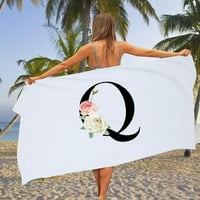 Koaiezne personalizirani ručnik za plažu abecede sa kreativnim minimalističkim dizajnom