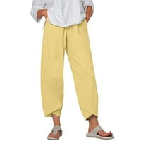 Floleo ženske duge hlače za čišćenje pantalona jesen ljetni ženski džep za ispis Sportski trčanje joge