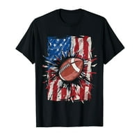 Patriotski fudbal 4. jula muškarci američke američke zastave Boys majica