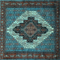 Ahgly Company Zatvoreni kvadrat Perzijsko svijetlo Plava tradicionalna područja područja, 3 'kvadrat