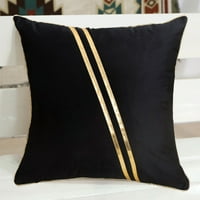 Hariumiu udoban jastuk za jastuk zlatnog prugastog kvadratnog jastuka prozračan ukrasni jastuk za bacanje