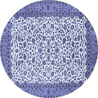 Ahgly Company Machine Persible Entern okrugli Perzijski plavi tradicionalni prostirci, 6 'okrugli