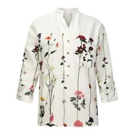 Ženske bluze i košulje u obliku rukave na rukavu VACT CALEST LAOSE TUNIC TOPOVI Pulover Tee majice Dame