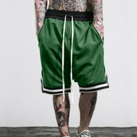 Muški kratke hlače Modni muški elastični konop Stretch džepne casual obične sportske kratke hlače zelene