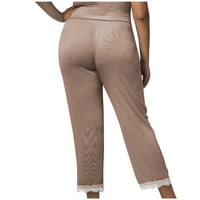 Ganfancp ženske hlače Ljeto elastično struk čvrste tanke kratke hlače Čvrsto boje tanki stil casual