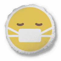 Bolesna glava žuta slatka internetska chat okrugla jastuk jastuk za uređenje kućnog uređenja jastuk