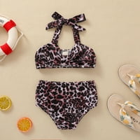 Sdjma Toddler Baby Girls cvjetni leopard dva bikinija kupaćom kupaćim kupaćim odjećom