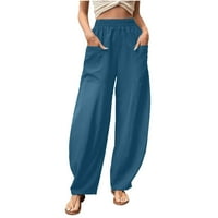 Vivianyo HD ljetne hlače za žene Ženske casual labave bager džepne hlače modne pantalone za repute Količine