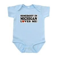 Cafepress - Neko u Michiganu voli me novorođenčad bodysuit - bebe svjetlo bodi, veličina novorođenče