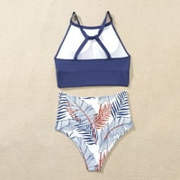 knqrhpse kupaći kostim žena tropsko tiskovina Split Sportski kupaći kostimi za plivanje High Waik Bikini