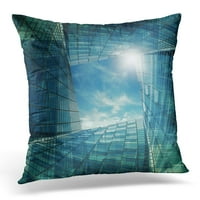 Staklena plava apstraktna arhitektura tunel izgradnja svijetlo jastučnice jastučni poklopac jastuk futrola