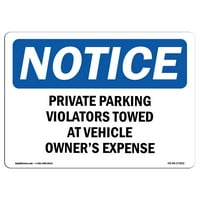 Noti znak - Privatni parking nasilnici vučeni na vozilu