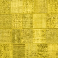 Ahgly Company Zatvoreni pravokutnik patchwork žut prijelazni prostirci, 7 '9 '