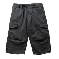 Muške maskirne taktičke kratke hlače na otvorenom planinarske ripstop teretna hlače za muškarce tamno siva 5xl