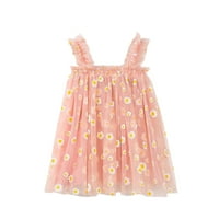 SHPWFBE dječje djevojke odjeću toddler daisy cvjetna ljetna ruka bez rukava tutu casual casual slojeviti