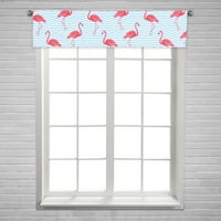 Flamingo plavi ružičasti koprivni tropski prozor za zavjese