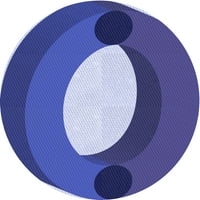 Ahgly Company u zatvorenom okruglom uzorcima traperice plave površine, 5 'krug