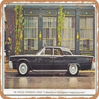 Metalni znak - Lincoln Continental Sedan Vintage ad - Vintage Rusty Look