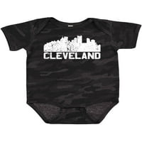 Inktastična Cleveland Skyline Grunge White Gift Baby Boy ili Baby Girl Bodysuit
