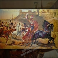 24 X36 Galerija poster, ahilovi vuče hektore oko Troje, od panoramskog freske ahileiona Trojan rata