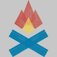 Campfire Muški atletski heather krem ​​grafički tee - dizajn ljudi L