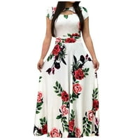 Ženske ljetne haljine Ležerne prilike Floral Dame Modne haljine rukave žene Boho haljina kratka tiskana