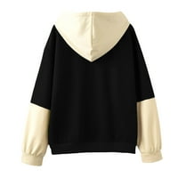 KPOPLK Womens pulover dukseve dukserice za vuču sa kapuljačom za žene BLACK, XL