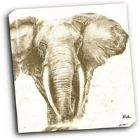 Prigušena galerija slonova zamotana rastegnuta platna