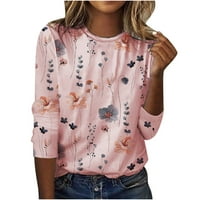 WHLBF ružičaste košulje za žene odolijevanje ispod $ plus veličine, modne ženske ležerne dugih rukava