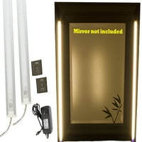 Gore ogledalo LED svjetlo dvostruko 2FT vanity ogledalo svijetlo postavljeno toplim bijelom bojom sa ul električnim adapterom