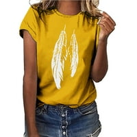 Ženski radovi vrhovi djevojke s kratkim rukavima bluza smiješna majica za majicu