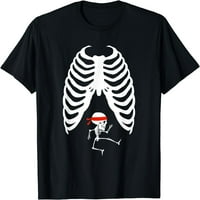 Trudna skelet za Halloween majicu