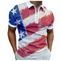 Corashan Graphic Tees Muška modna rever sa zip opuštenom ležernom košuljom tiskana gornja majica Hanes T majice za muškarce