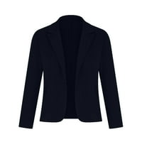 Idoravanske jakne za žene za čišćenje Ženska ležerna bluže jakne odijelo s dugim rukavima Otvoreni front