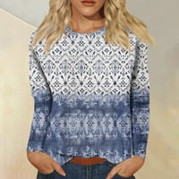Žene Ležerne prilike za posade s dugim rukavima vrat pleteni preveliki pulover bluze