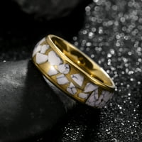 Volfram Carbide Wedding bend u crnom ili zlatnom w Bijeli tirkizni keramički fragmenti w Besplatno opcije
