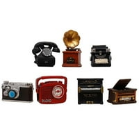 Delikatna vintage minijaturna lutka ukrasni proizvodi za opremanje, mini TV, klavir, kamera, radio,
